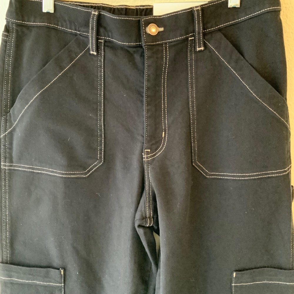 NEW! Arizona Skater Jean Size 12 Black High Rise Baggy Y2K Streetwear